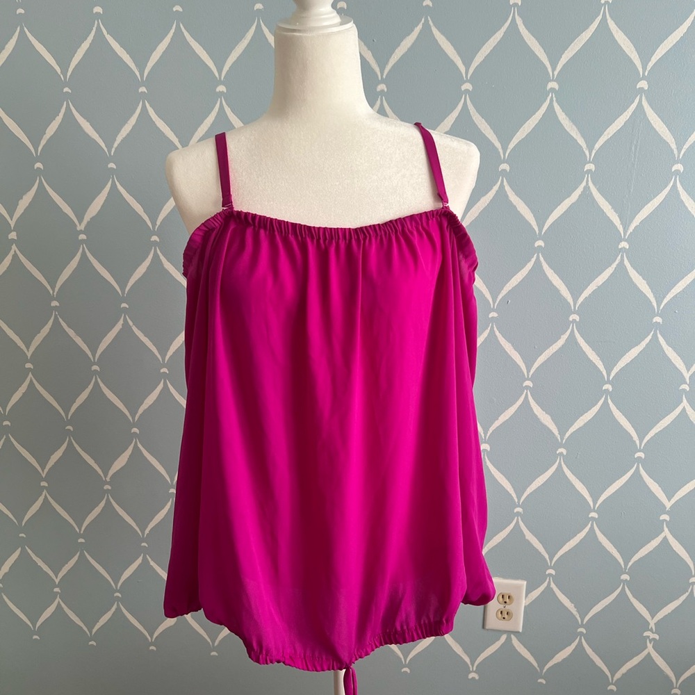 Women's Fuchsia Spaghetti Strap Top